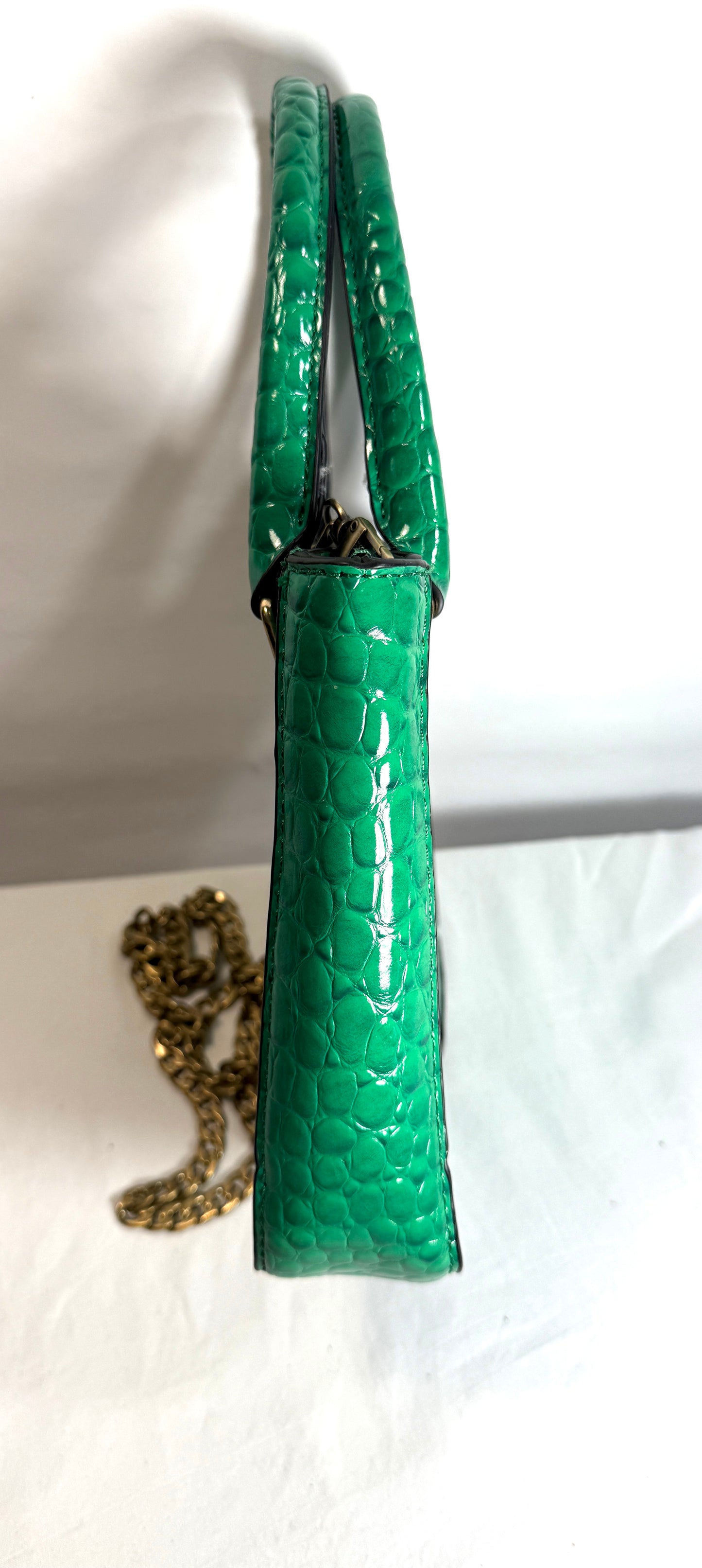 Crocodile Crossbody Bag With Handles Small