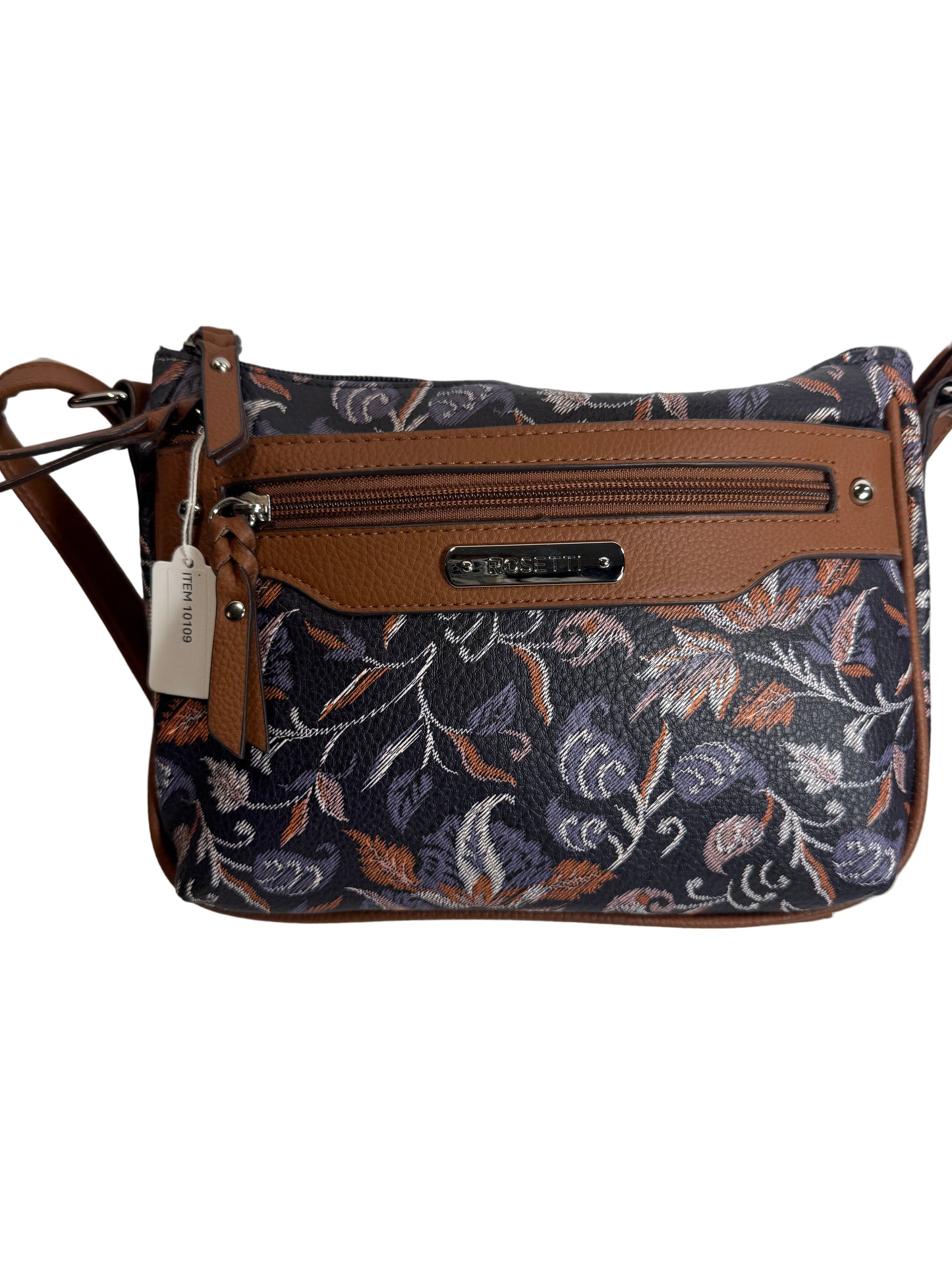 Fabric Type Canvas Blue Floral Style Crossbody