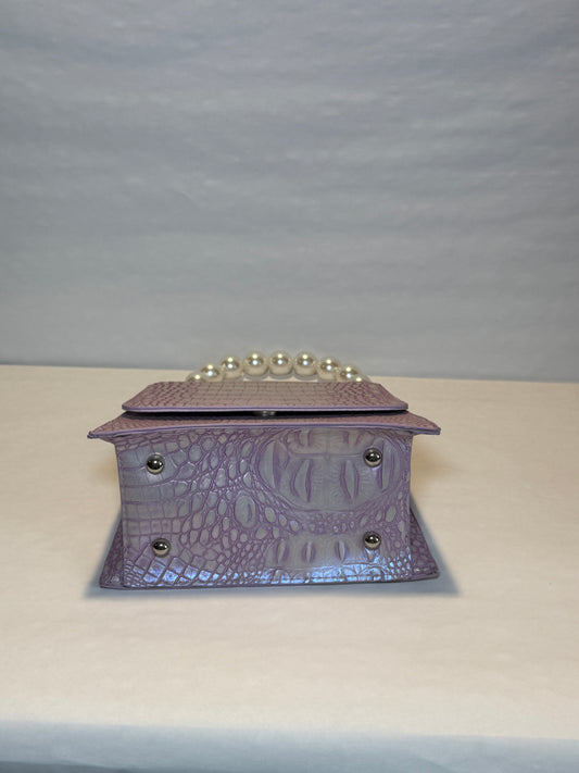 Sparkling Pearl Handle Crossbody Bag