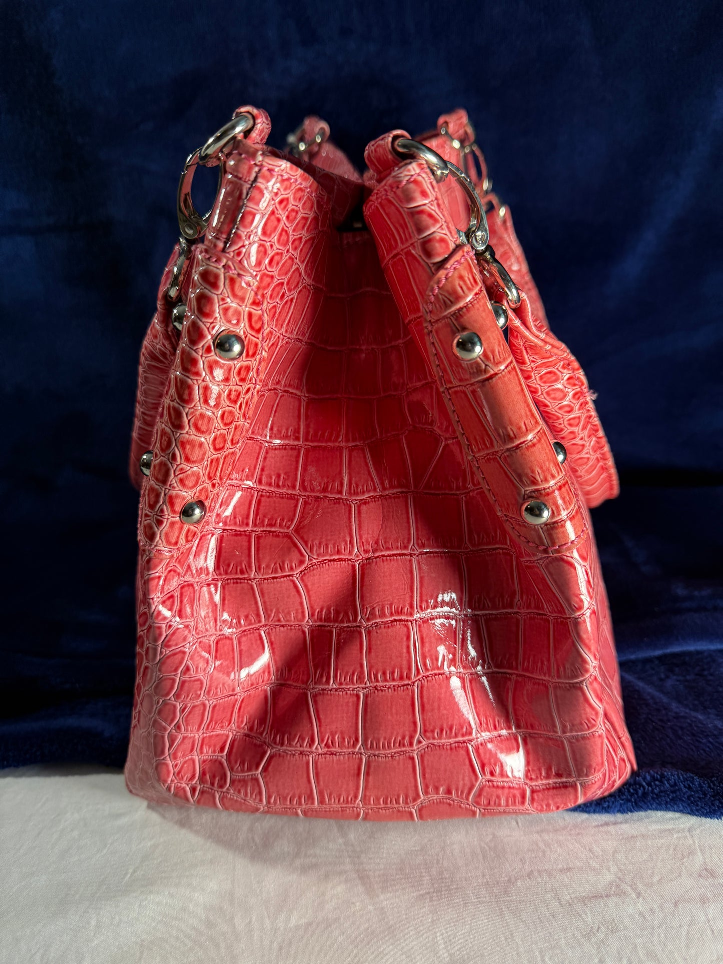 Pre-owned. Excellent Condition. Pretty Pink Patent Leather Purse