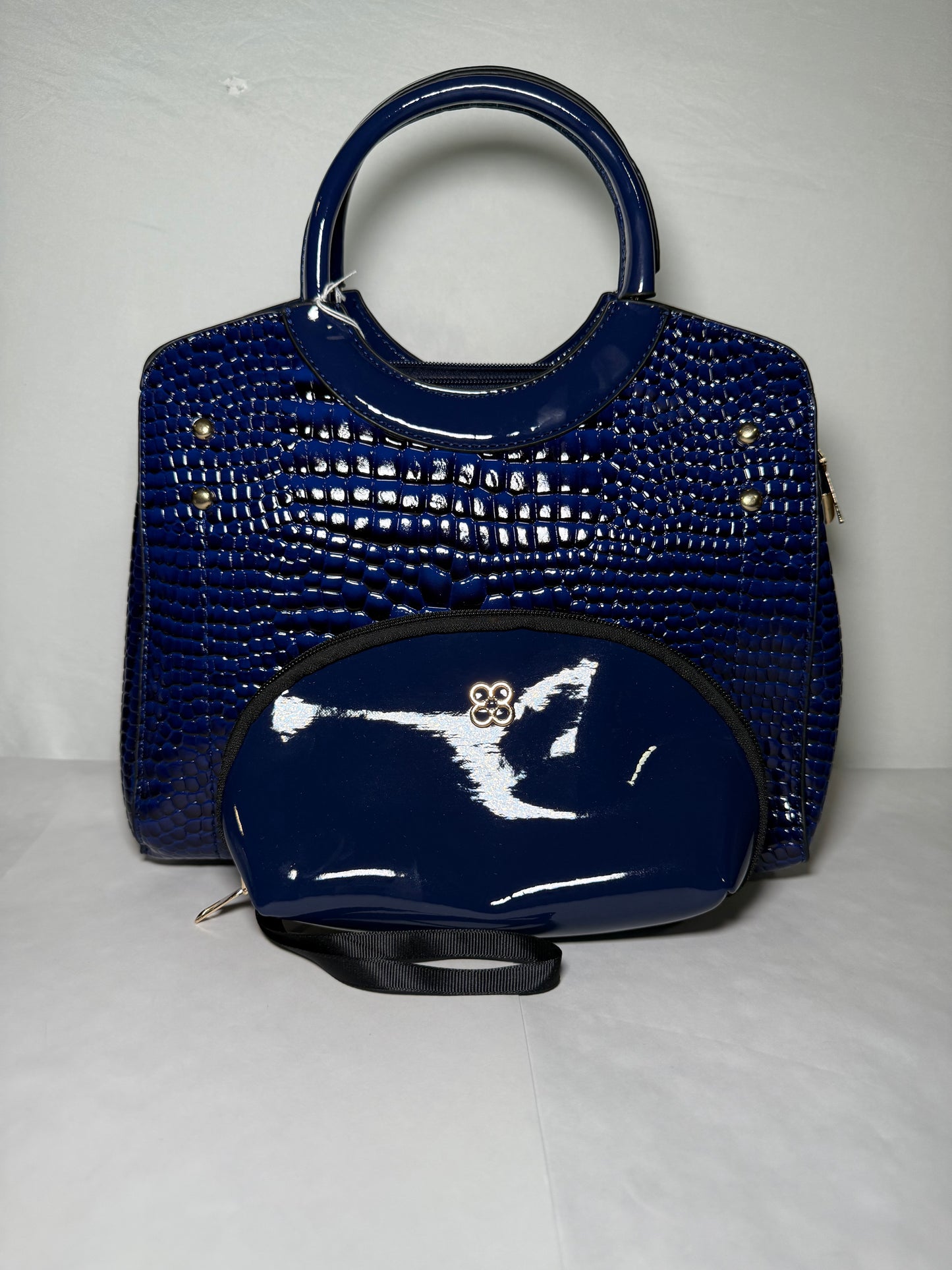 Premium Leather Shoulder Bag: Stone Pattern Crossbody