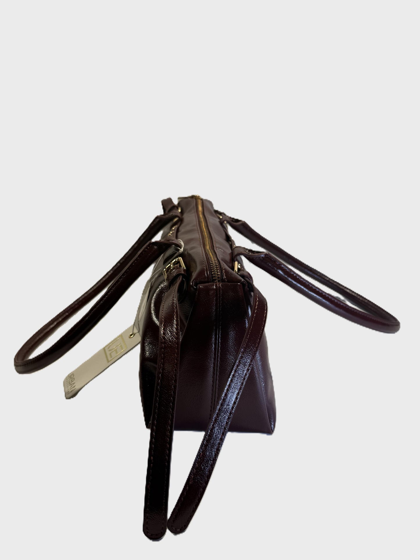 Buckled Faux Leather Shoulder Bag