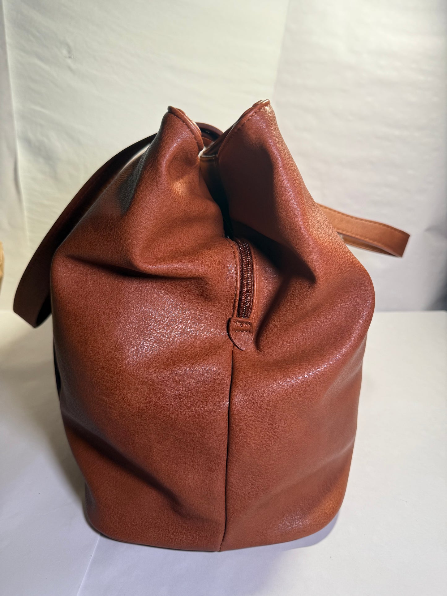 Large Leather tote bag W/3 pocket