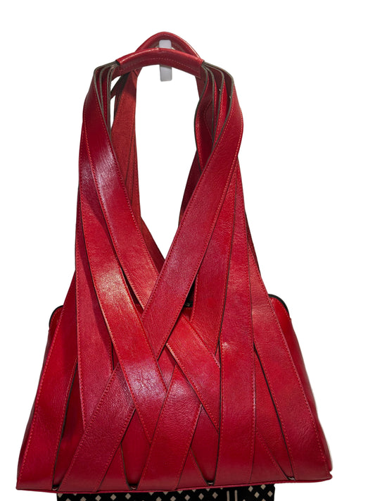 Moroccan Woven Leather Handbag – Chouara Collection.