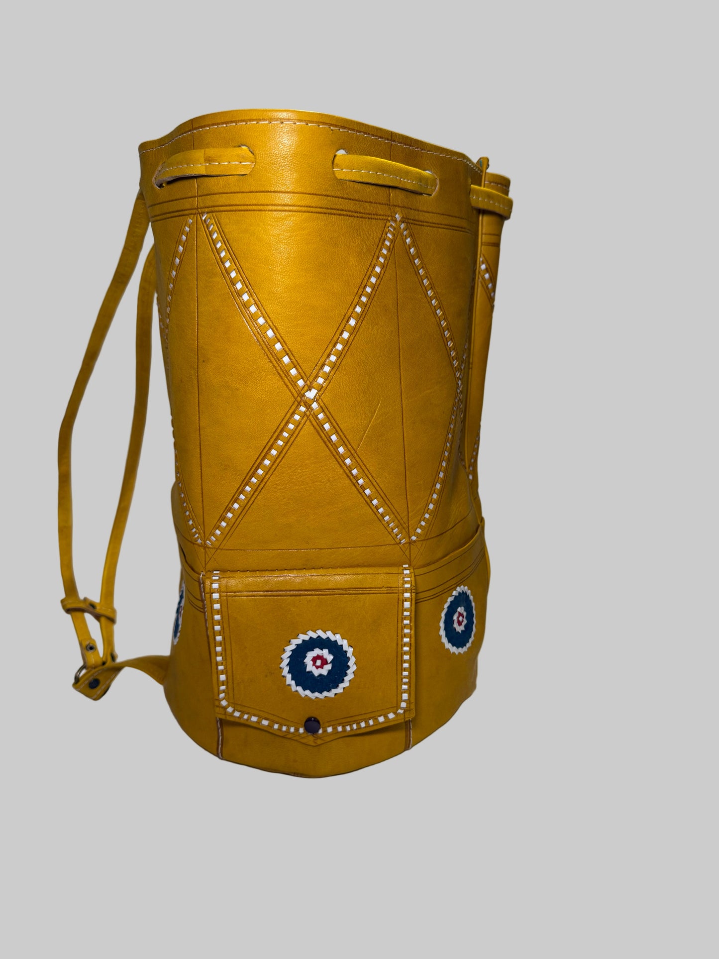 Moroccan Leather Bucket Bag