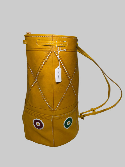 Moroccan Leather Bucket Bag