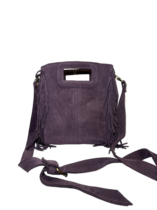Purple Suede Shoulder Bag