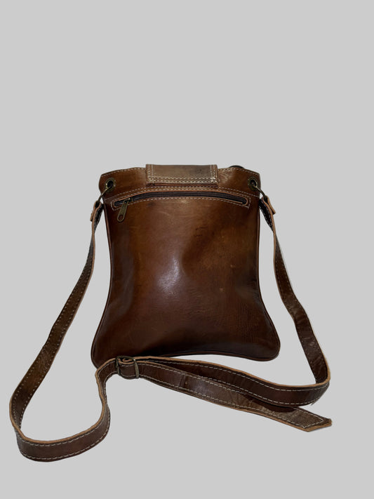 Small Leather Crossbody Bag made in Morocco
