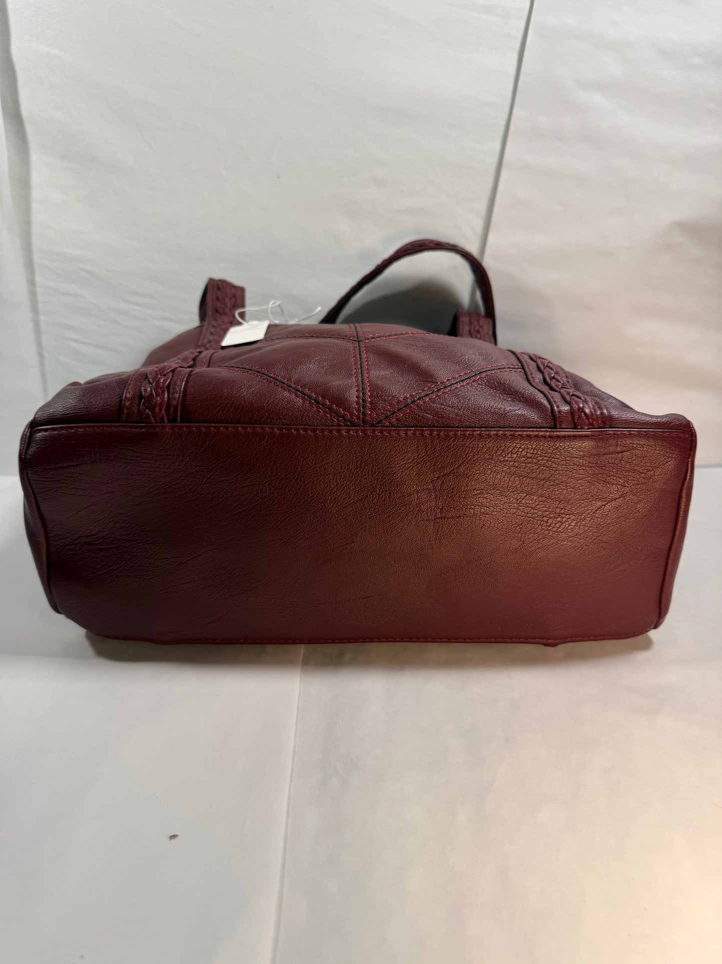 Burgundy Leather Tote/Shoulder Bag