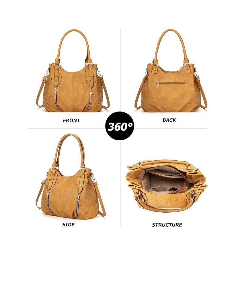 Soft Hobo Shoulder Bag Satchel Purse with Adjustable Strap