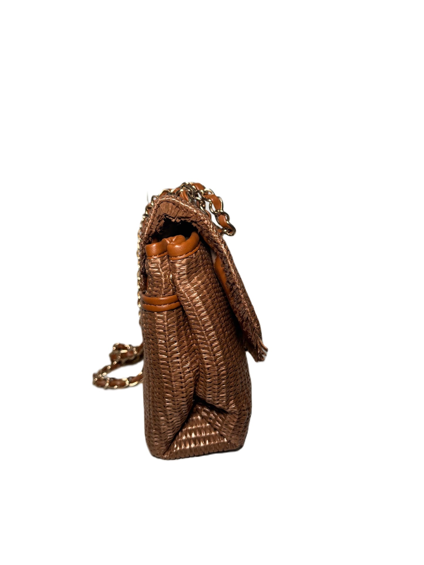 Nicole Miller Straw Shoulder Bag