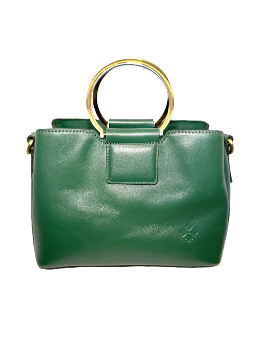 Patricia Nash Satchel With Metal Handles And Crossbody Strap