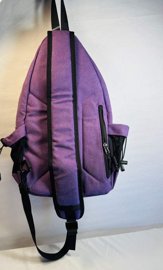 Canvas Sling Bag Backpack Travel Hiking Outdoor Sport Daypack Bag Multipurpose Crossbody Shoulder Bag.