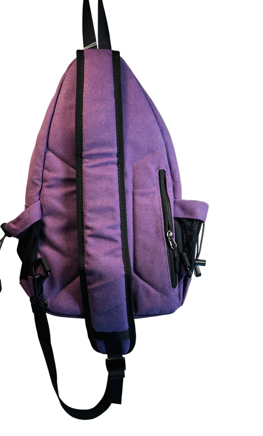 Canvas Sling Bag Backpack Travel Hiking Outdoor Sport Daypack Bag Multipurpose Crossbody Shoulder Bag.