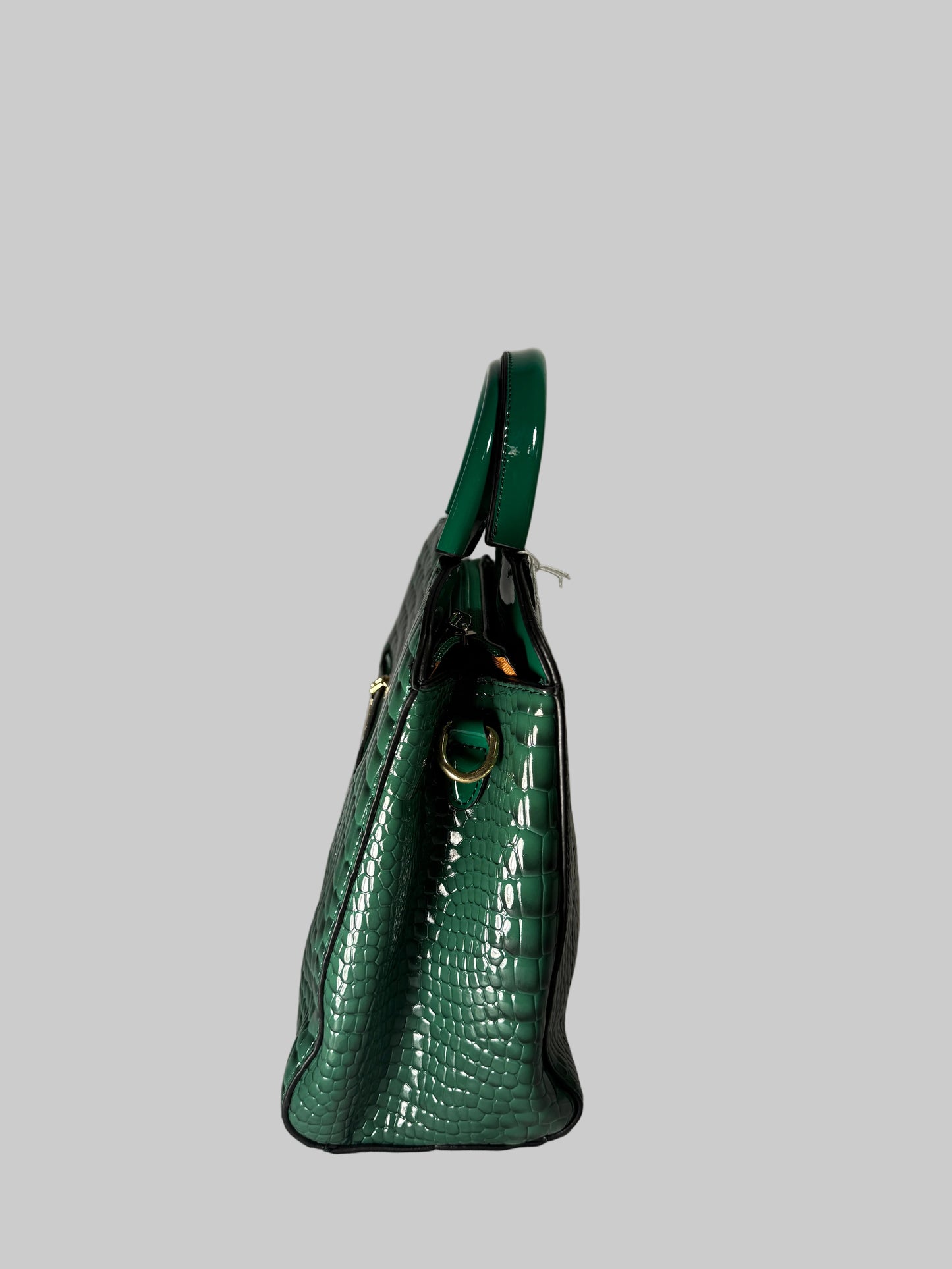 Designer Crocodile Woman Leather Handbag Ladies Green Party Tote