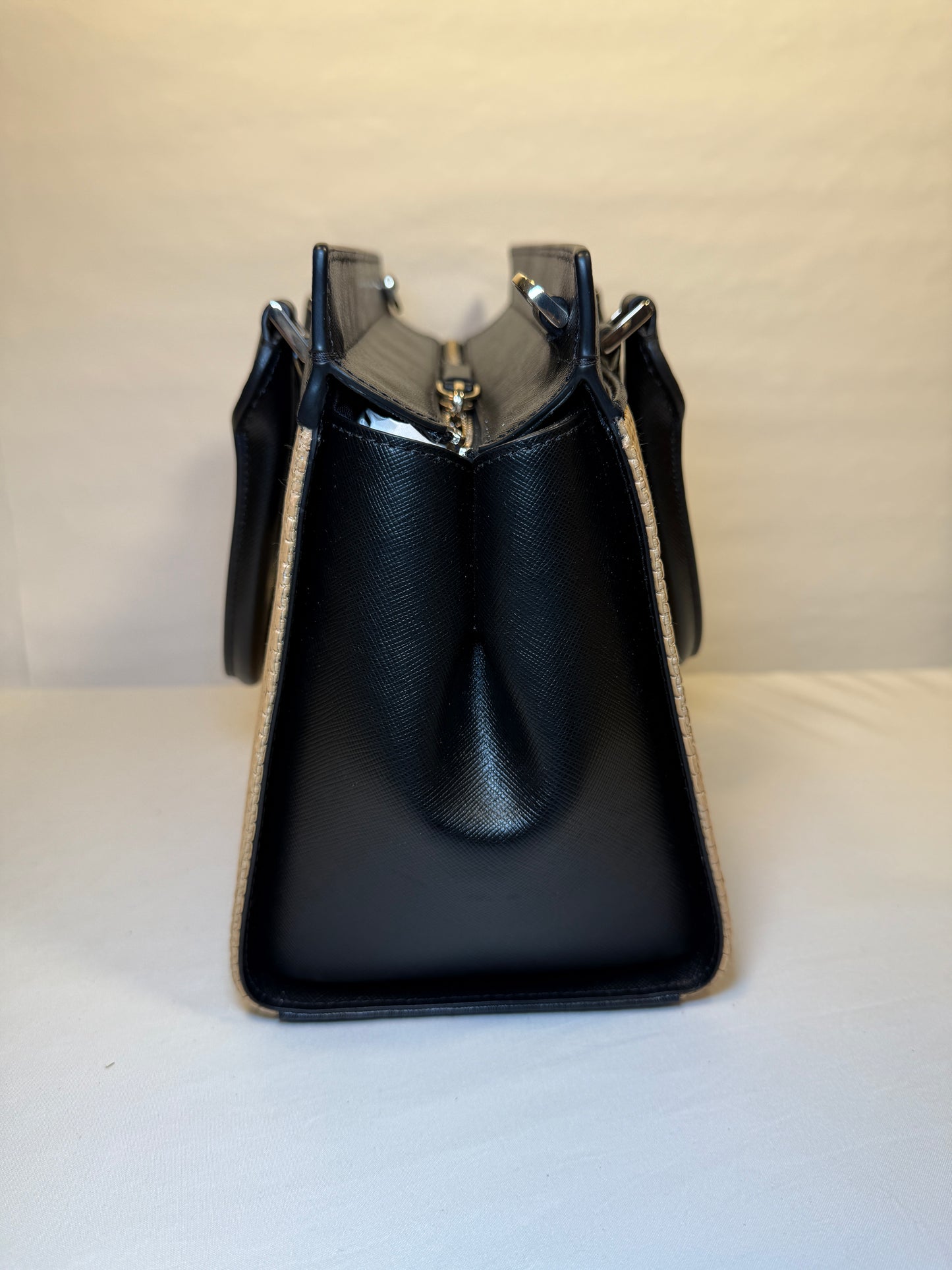 Kate Spade New York Satchel Bag Refined Grain Parchment Frannie