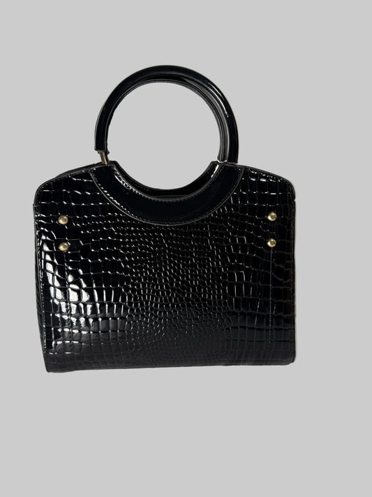 Premium Leather Shoulder Bag: Stone Pattern Crossbody