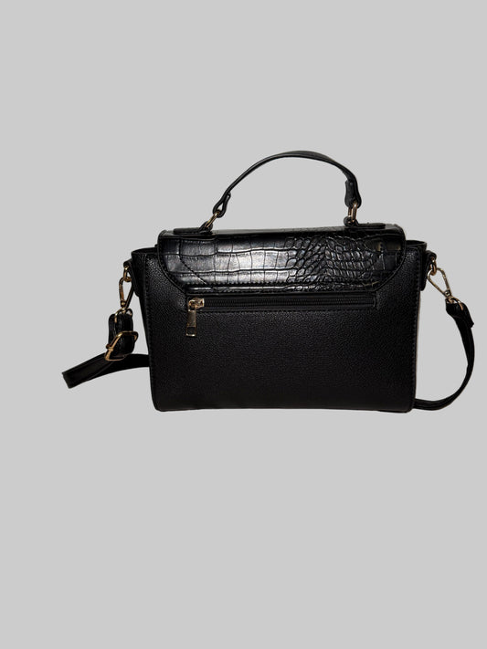 Croco Embossed Vegan Leather Women’s Satchel Shoulder Bag