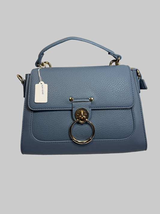Calfskin Mini Tess Day Bag Storm Blue