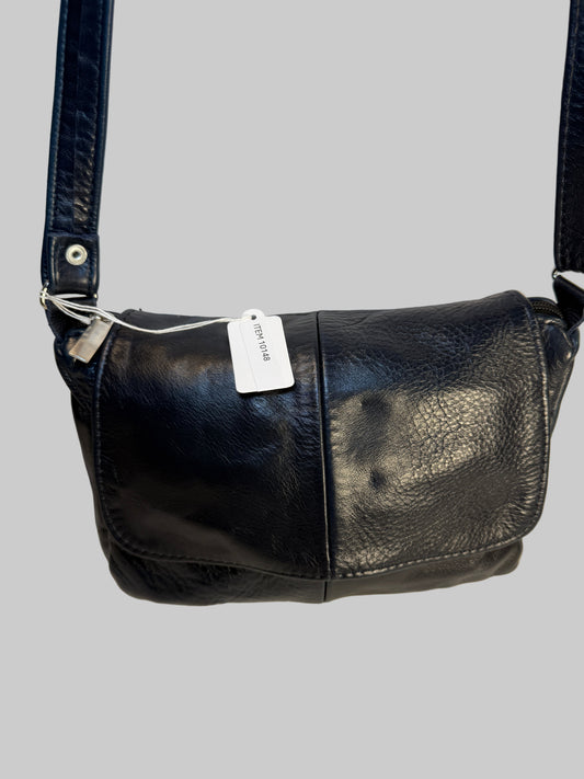 Small Black Leather Cross Body Bag 