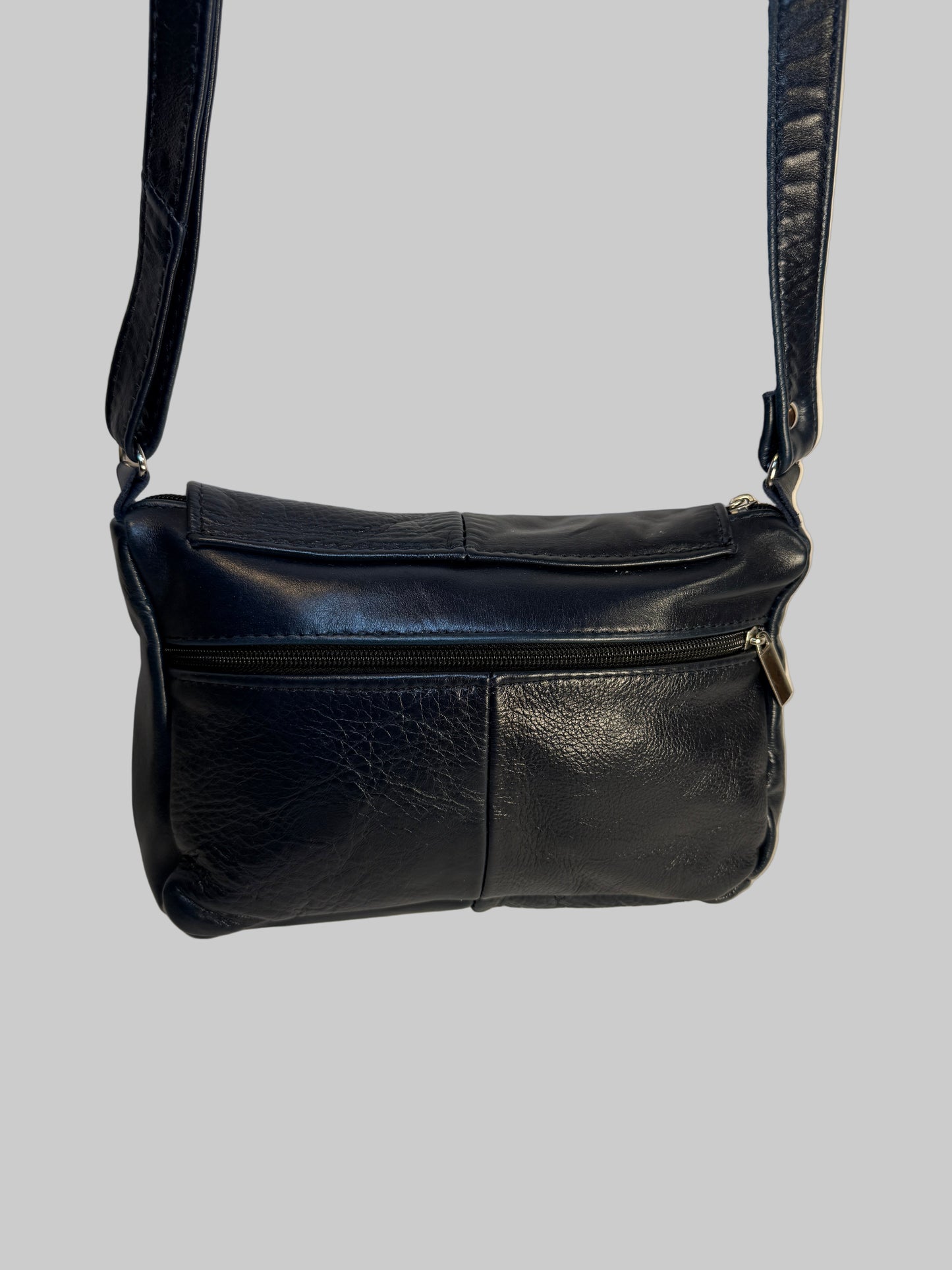 Small Black Leather Cross Body Bag 