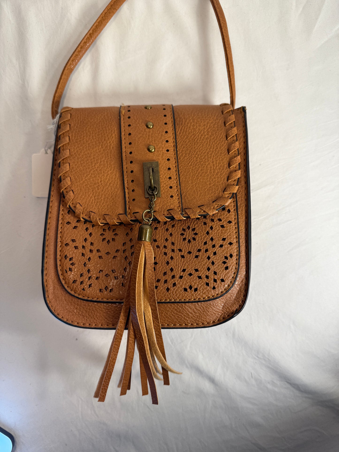 Vintage Vegan Leather Crossbody Bag