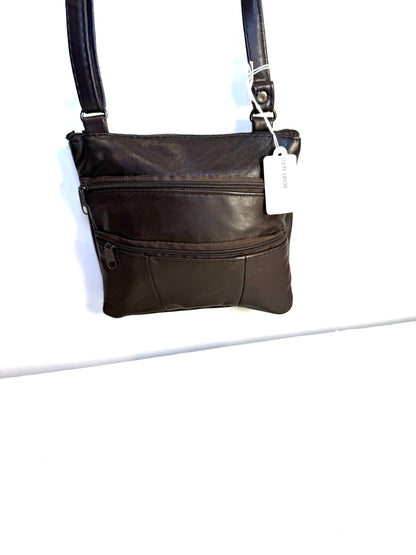 Leather Shoulder Bag (Dark Brown)
