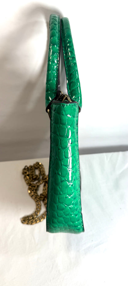 Crocodile Crossbody Bag With Handles Small