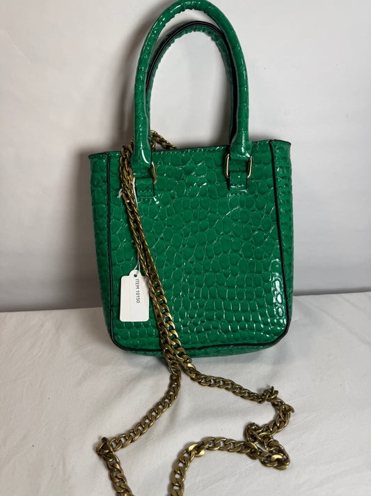 Crocodile Crossbody Bag With Handles Small