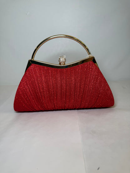 Kelly & Katie Glitter Pleated Satchel