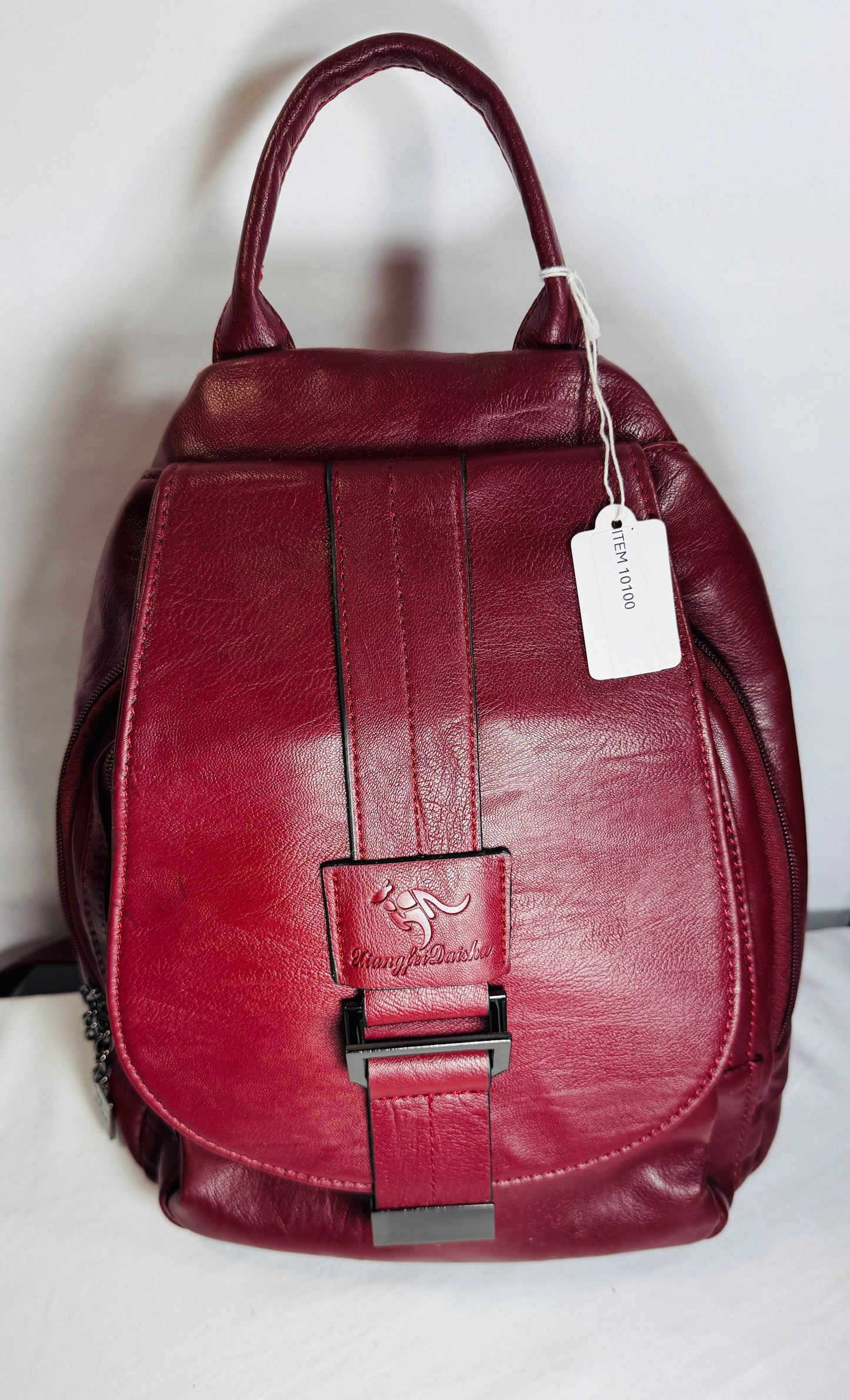 Vintage Leather Backpack w/adjustable straps.