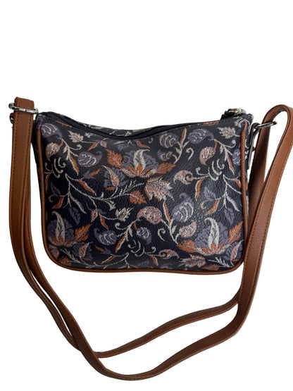 Fabric Type Canvas Blue Floral Style Crossbody