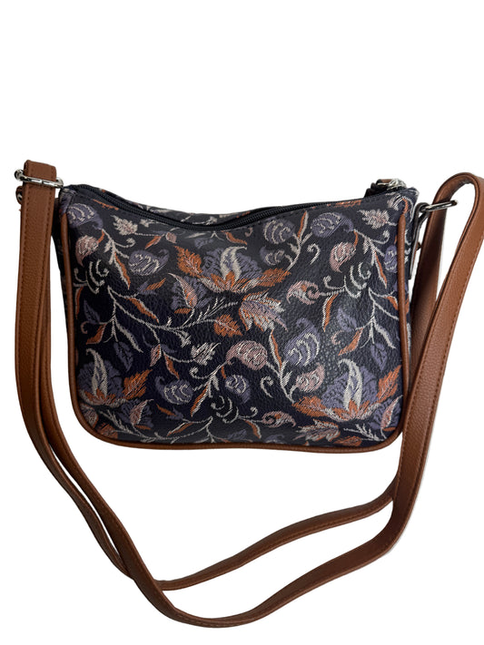 Fabric Type Canvas Blue Floral Style Crossbody
