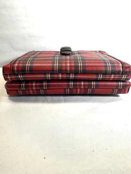 Y2K Plaid Crossbody Bag – Red, Black & White Vintage Style