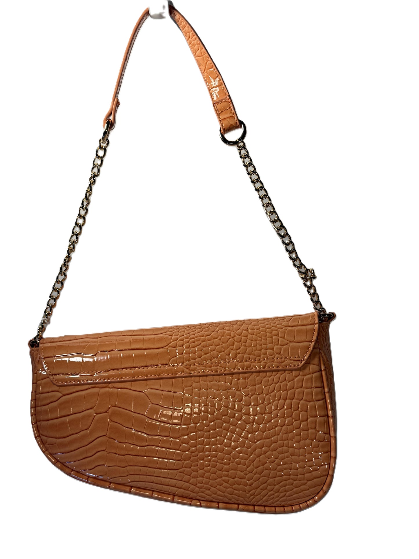 Small Shoulder Croc Purse w/Gold tone Chain Strap