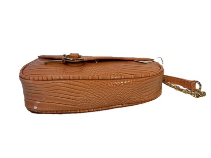 Small Shoulder Croc Purse w/Gold tone Chain Strap