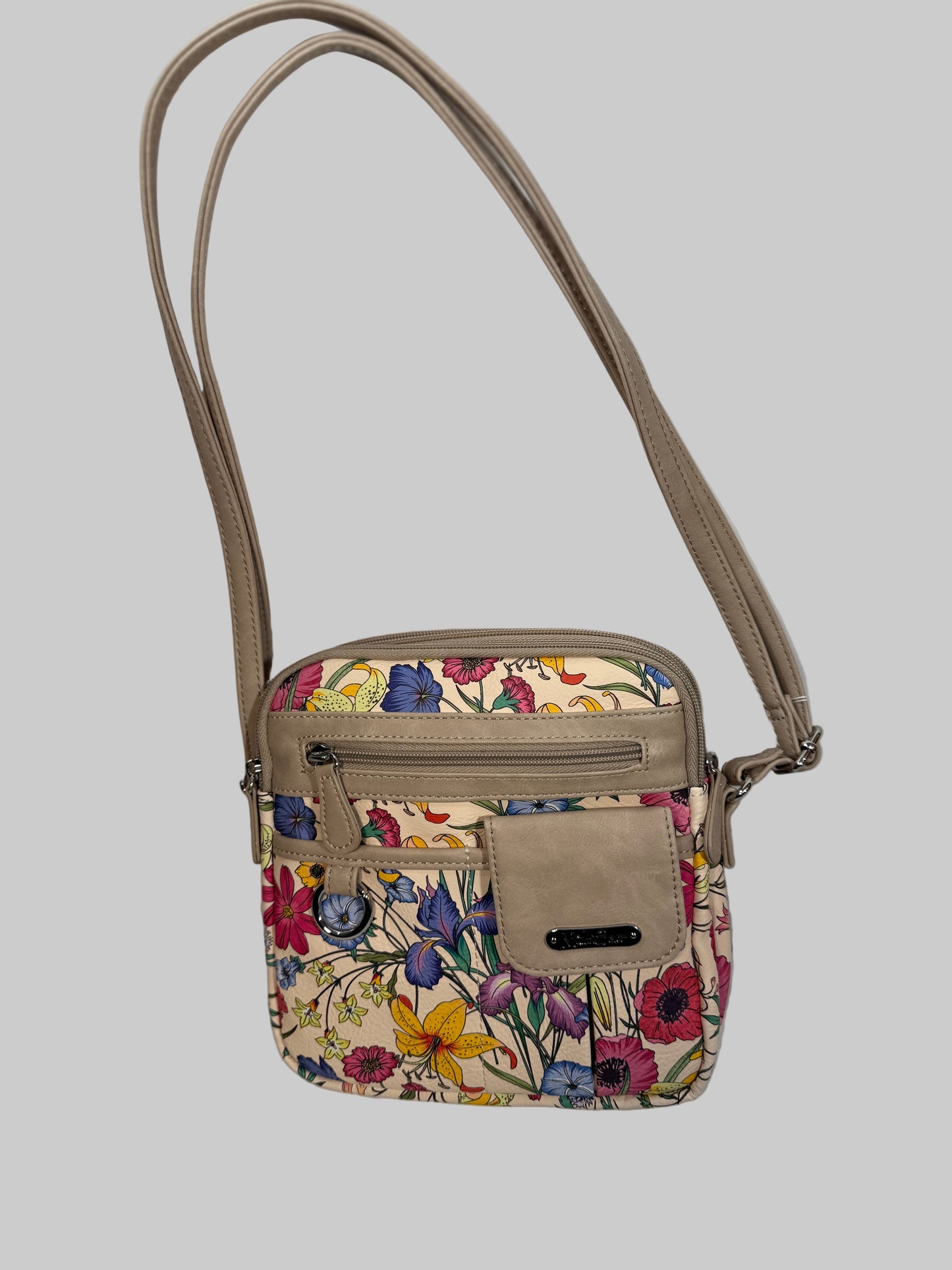 Multisac North South Mini Zip Around Crossbody Bag