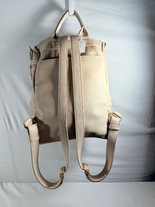 Faux Leather Soft Backpack Shoulder Bag/Tote 