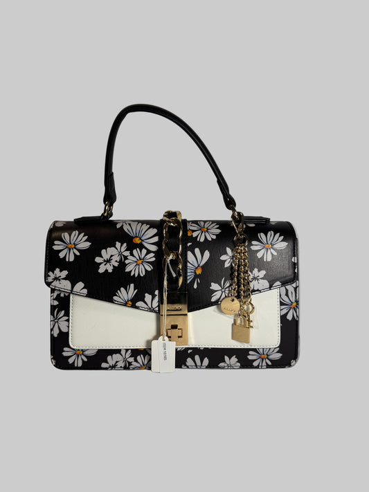 Aldo Crossbody Bag,Aldo Black and Gold Patterned Bag,Women’s Bag.