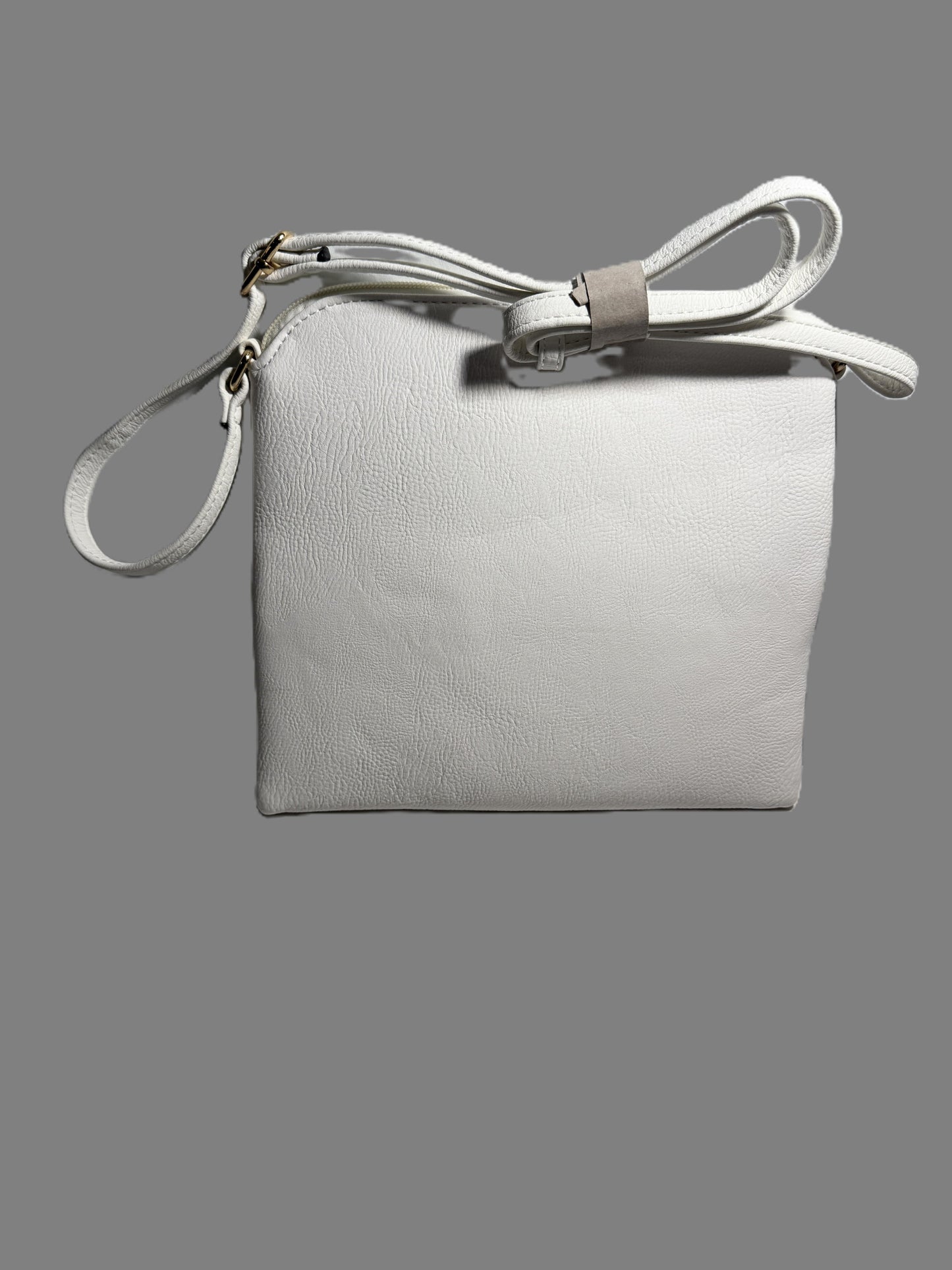 Pre-owned White & Taupe Crossbody Bag