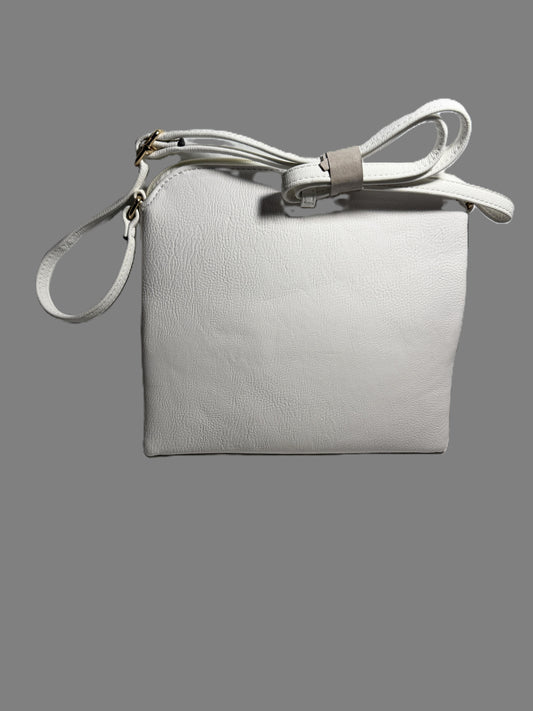 Pre-owned White & Taupe Crossbody Bag