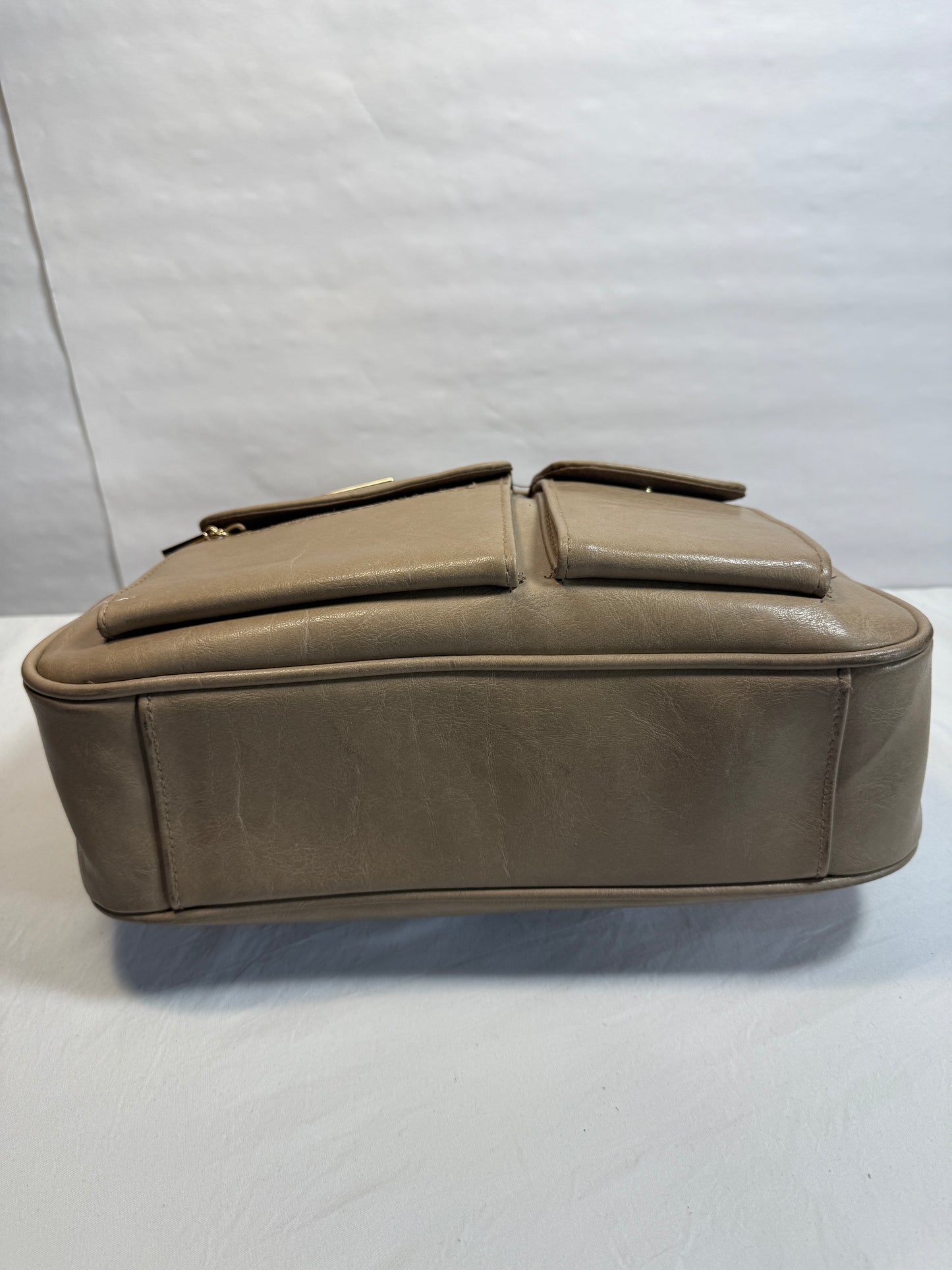 Organizer Purse Handbag Pockets Large Taupe Wallet Dual Strap Shoulder Satchel