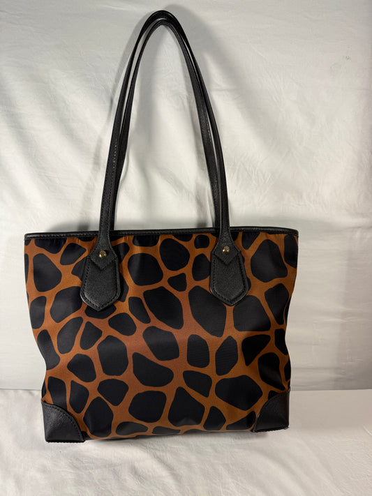 Michael Kors Eva zip nylon shoulder tote giraffe print