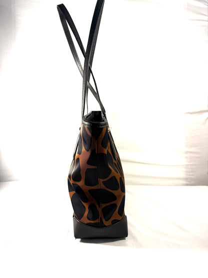 Michael Kors Eva zip nylon shoulder tote giraffe print