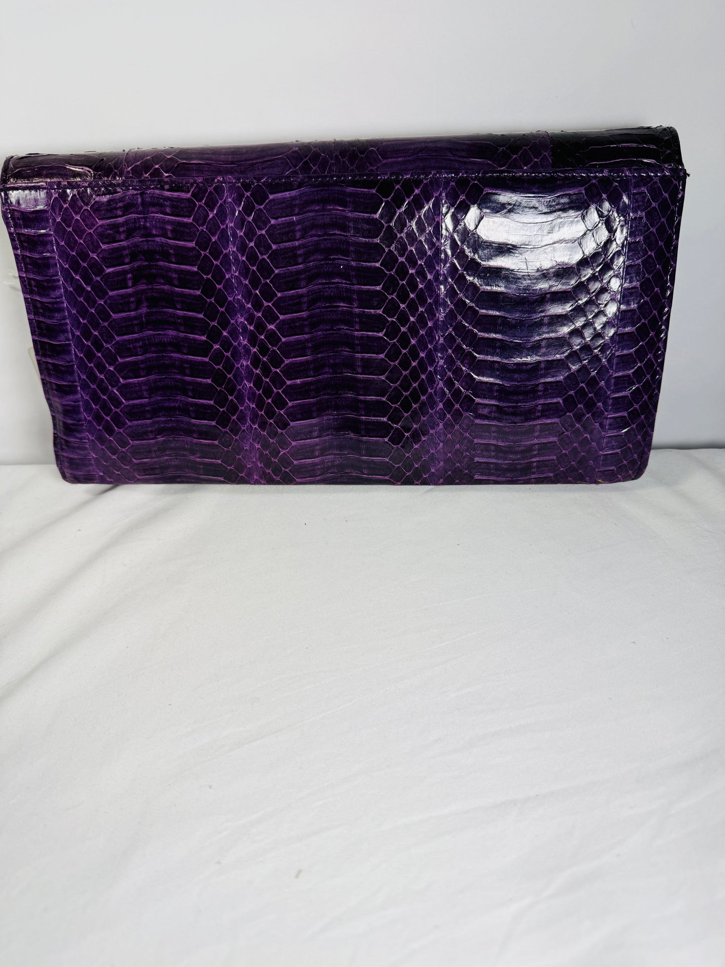 Deep Purple Snakeskin Purse