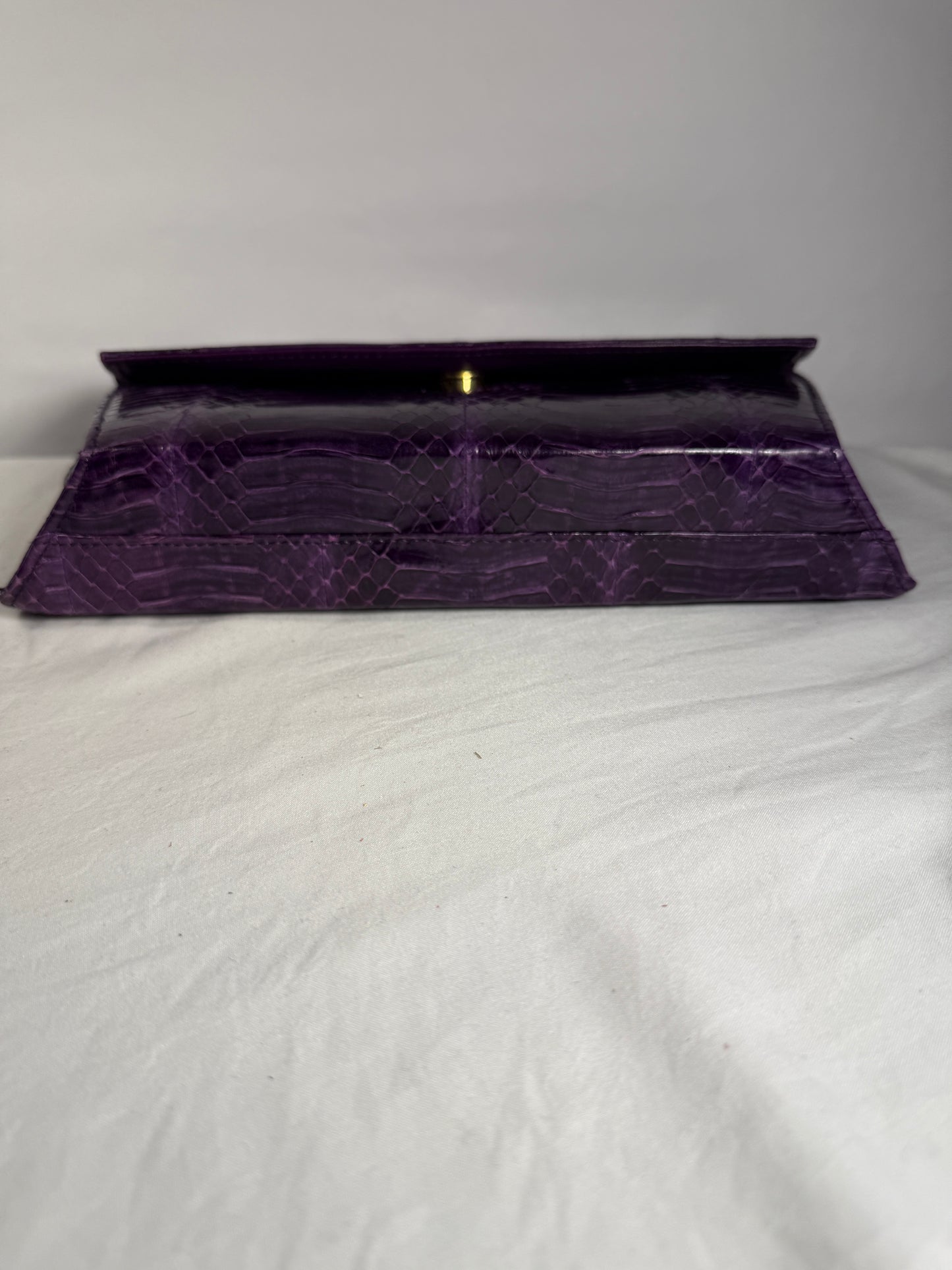 Deep Purple Snakeskin Purse