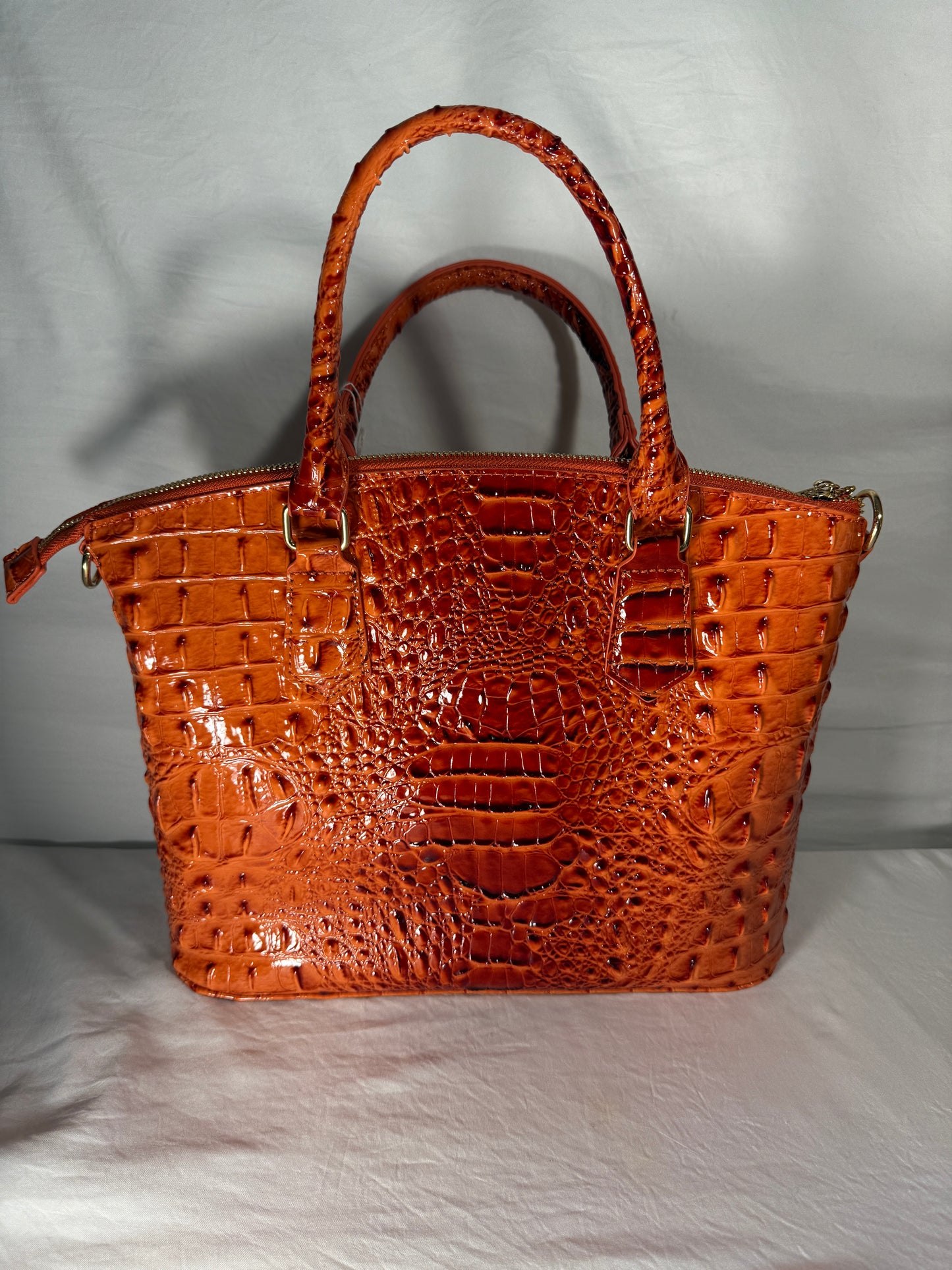 Crocodile Pattern Satchel Tote Bag