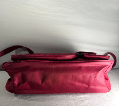 Microfiber Quilted Dark Red Hand Bag