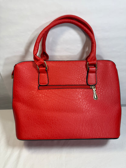 Red Sustainable Synthetic Leather Stylish Fashion Handbag Evening Purse