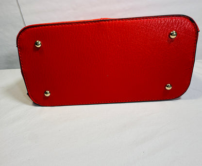 Red Sustainable Synthetic Leather Stylish Fashion Handbag Evening Purse